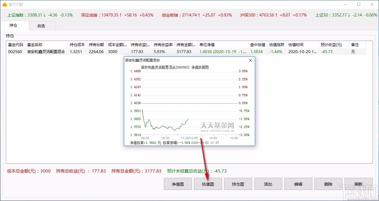 发了个财下载,基金估值获取软件,预计收益计算