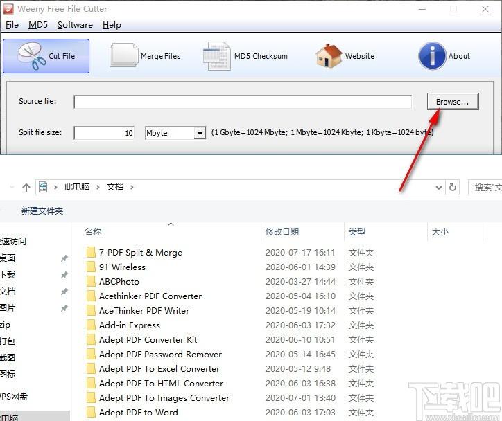 Weeny Free File Cutter下载,文件切割工具,文件合并